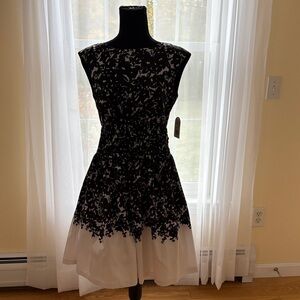 Jessica Simpson Black and White Mini Dress